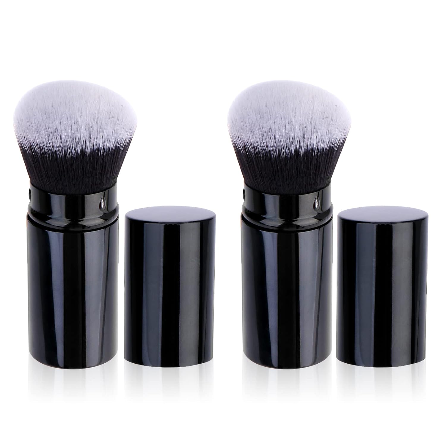 UNIMEIX Retractable Kabuki Makeup Brushes Foundation Brush Travel Face Kabuki Makeup Brush for Liquid, Cream and Flawless Powder Cosmetics,2 Pack : Beauty & Personal Care