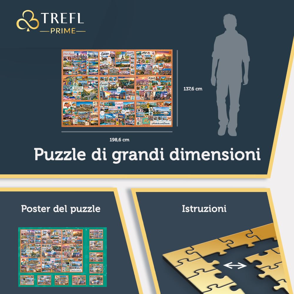 Trefl Prime - Puzzle UFT: The Journey of Thousand Miles - 13500 Pezzi, Puzzle di Grandi Dimensioni, BIO, Collage, Intrattenimento Creativo e Bambini a Partire dai 12 Anni di Età