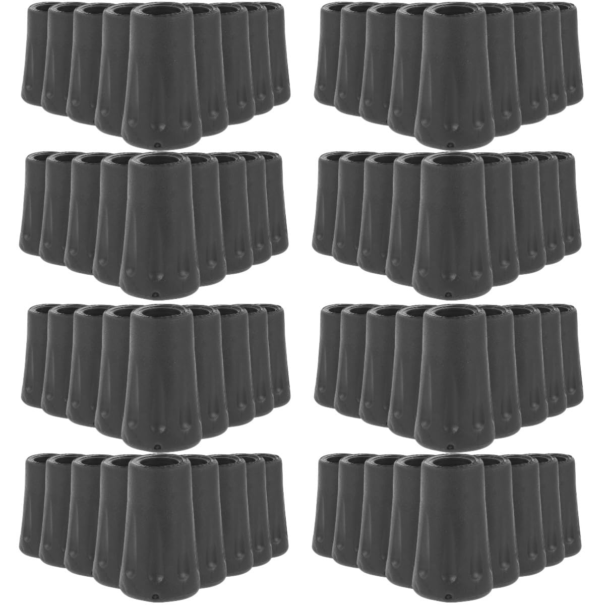BESPORTBLE Funda para Bastones De Trekking Punta De Caña Asiento Puntas De Caña Poste De Luz Plegable Relleno Agarre Punta De Bastón Polos Palo De Tiro Cuatro Black Caucho