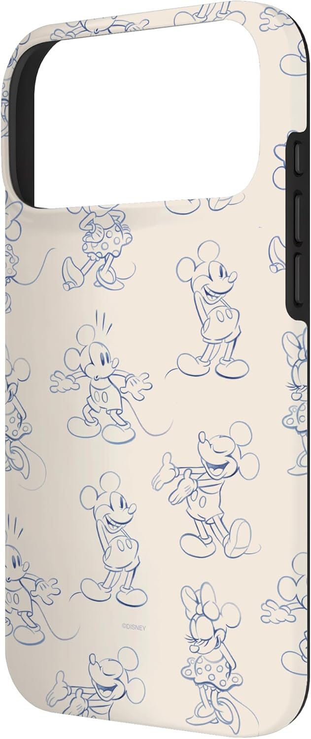 Disney Mickey and Minnie Mouse Retro Vintage Art Reactions Case for iPhone 17 Pro Max