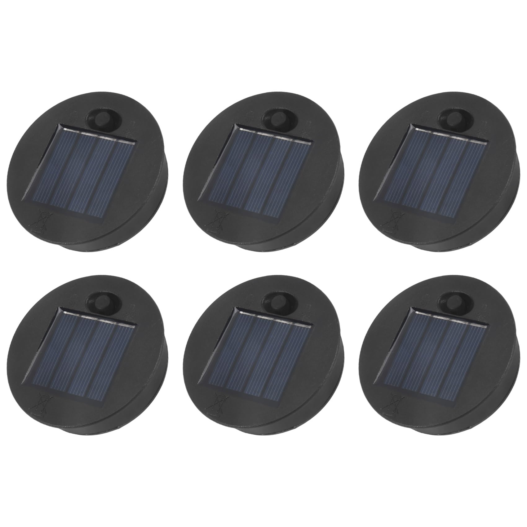 MOLERRI 6 Pcs Solar Lights Replacement Top 7 Lumens Solar Lantern Parts LED Solar Panel Lantern Lid Lights for Outdoor Hanging