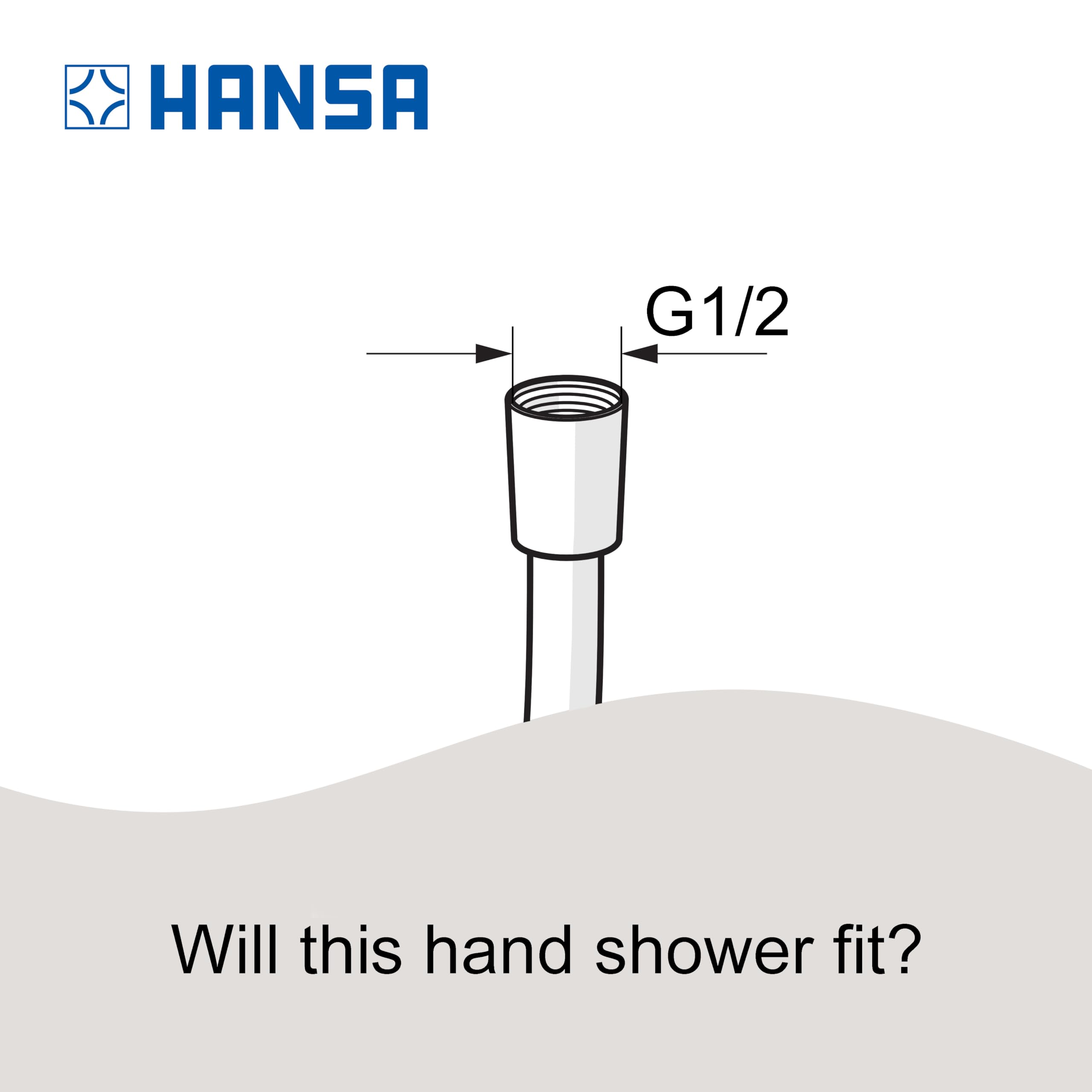 HANSA BASICJET ECO - Soffione doccia a getto unico, con funzione EcoFlow (9 l/min), funzione anticalcare, testa doccia 95 mm di diametro, attacco standard G 1/2, cromato