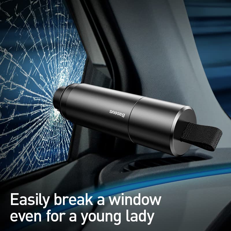 Image of Baseus Sharp Tool Series Emergency Car Safety Kit Hammer (Instant Breakout Window Breaking + Safety Quick Belt Cutting + SOS Emergency Flashlight Function)