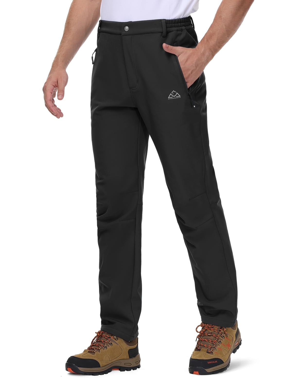 Rdruko Softshellhose Herren Winterhose Wasserdicht Skihose Winter Arbeitshose Warme Gefüttert Hosen Wanderhose Outdoorhose