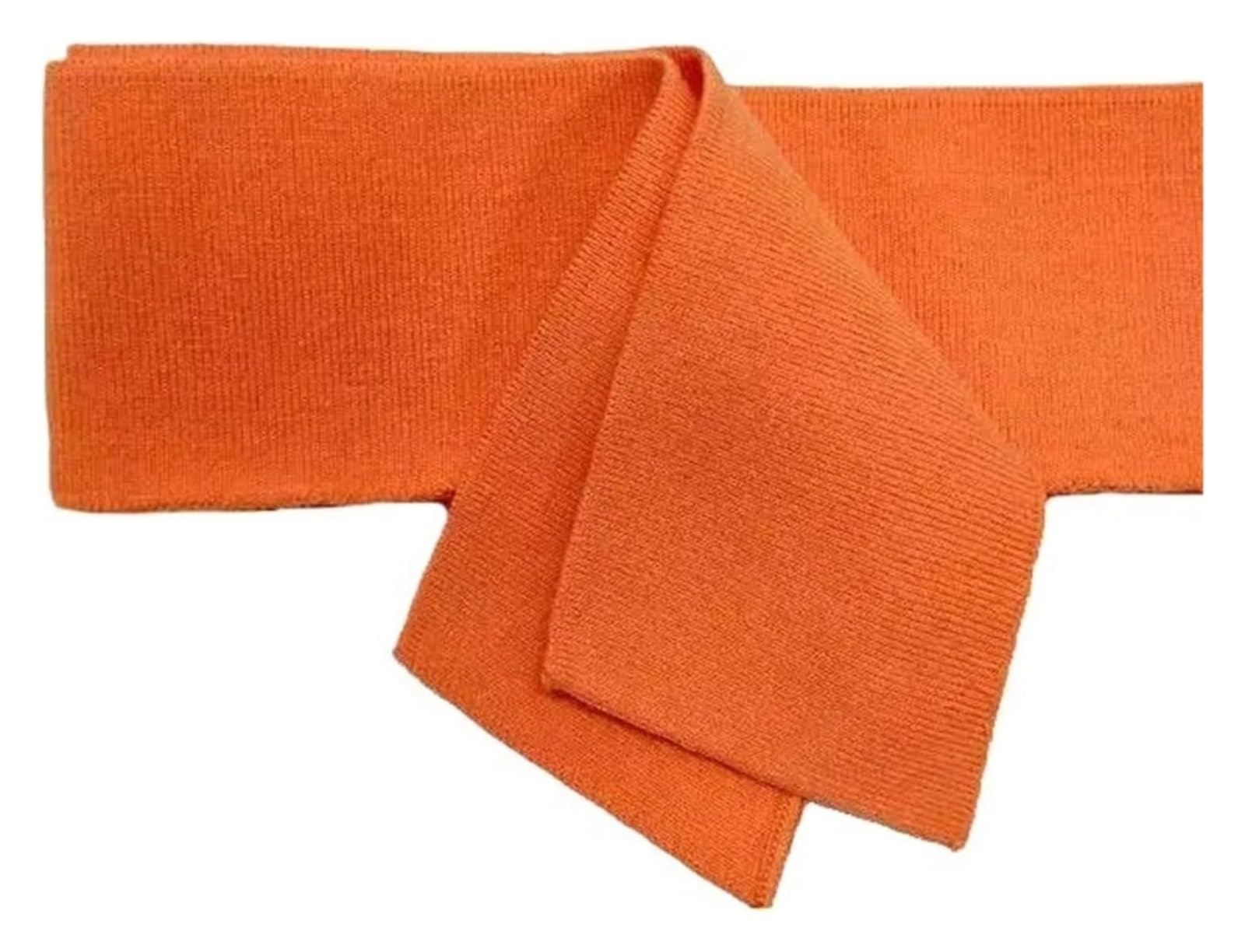 Rib Knit Cuff, Elastic Ribbed Cuffs Neckline Multicolor 86x6cm Pure Cotton Knit Fabric(Orange)