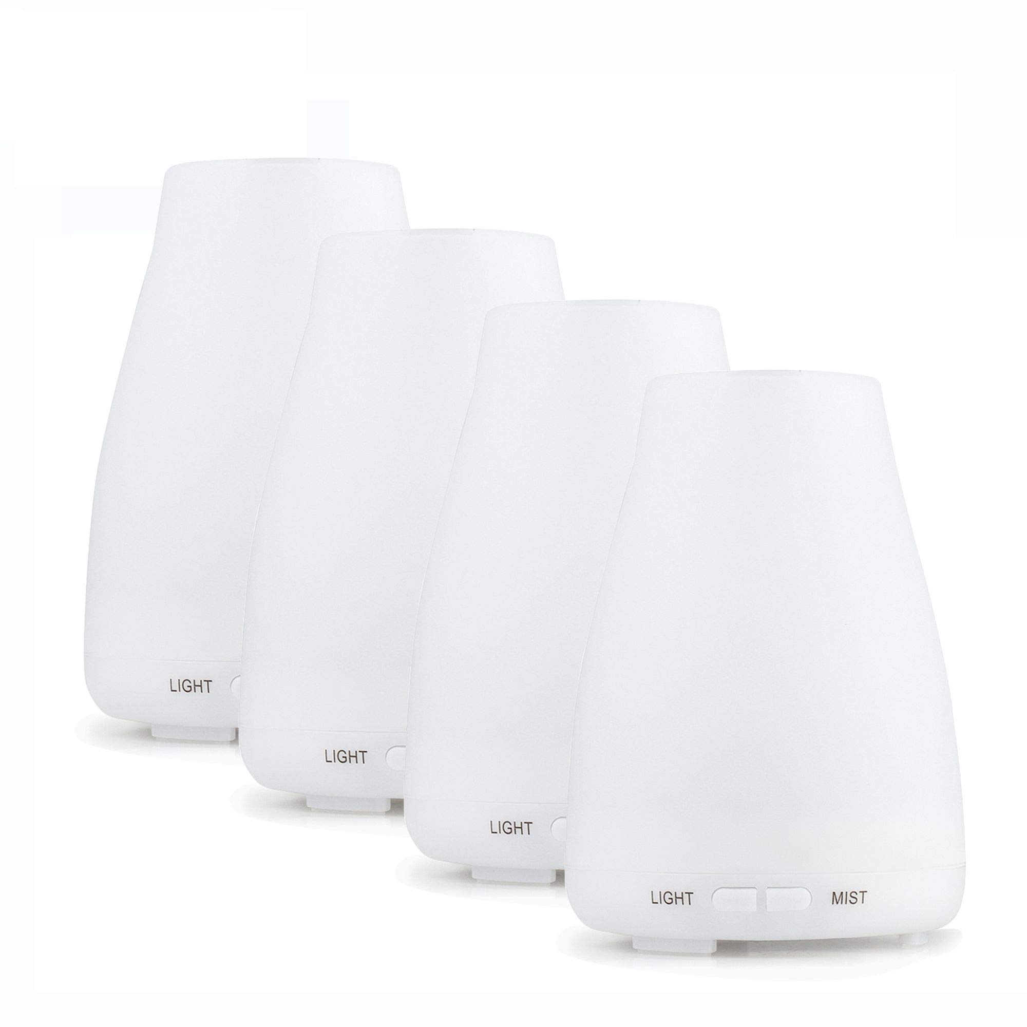 EcoGecko4 Diffuser Units, Aromatherapy Essential Oil Diffuser, Aroma Oil Diffuser with Color Changing LED Lights