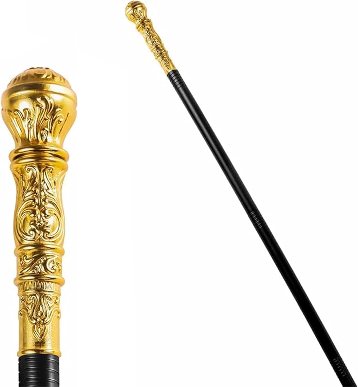 Gwezmxs Walking Stick Fancy Dress Scepter Costume Accessory for Cosplay, Carnival, Halloween, 84 cm, Golden