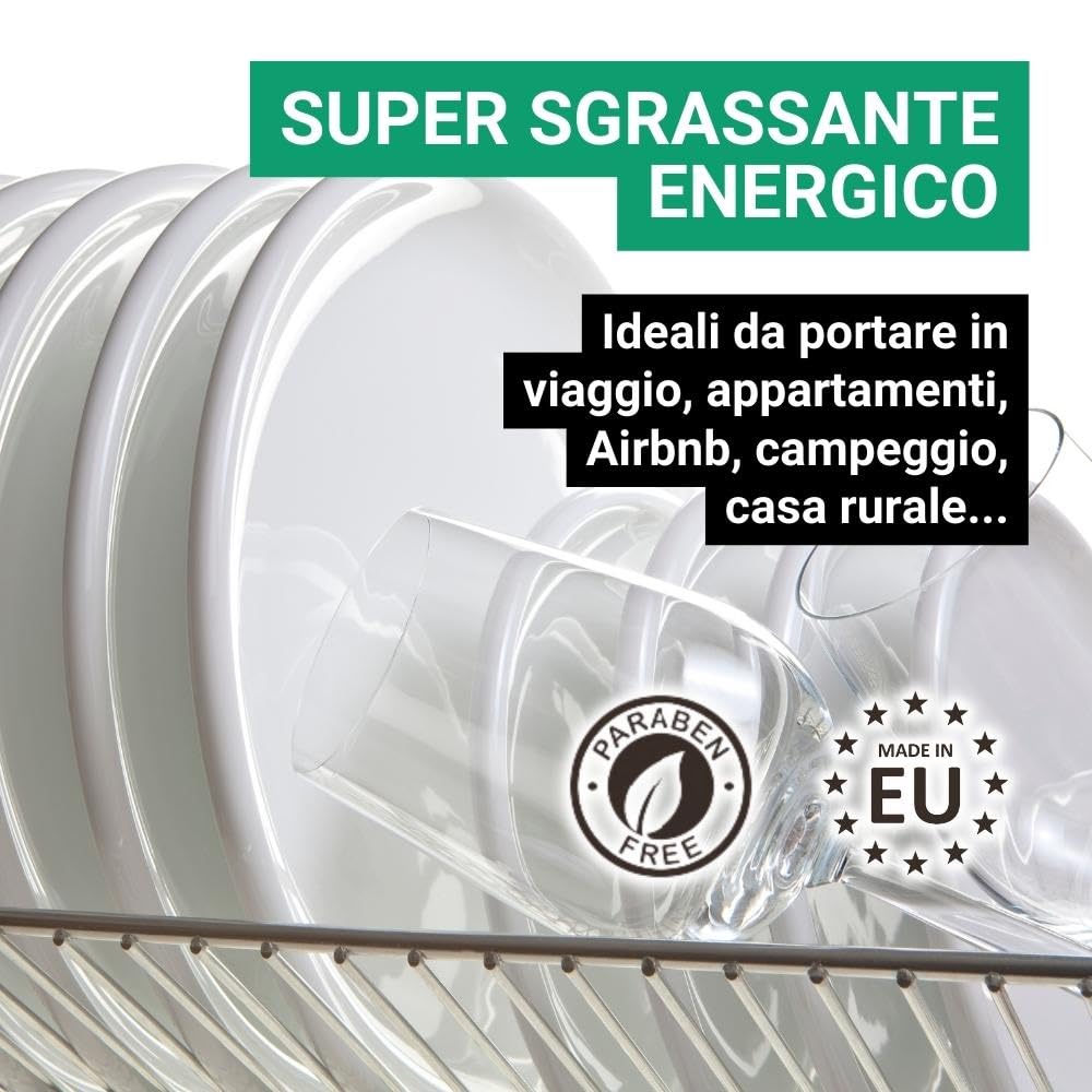 GPQ - Detersivo Lavastoviglie Liquido 15 ml | 250 pz | Amenities Detergente Manuale per Stoviglie | Sgrassante | Senza Parabeni | B&B, Casa Vacanze, Campeggio, Appartamento... | Fabbricato nell’UE