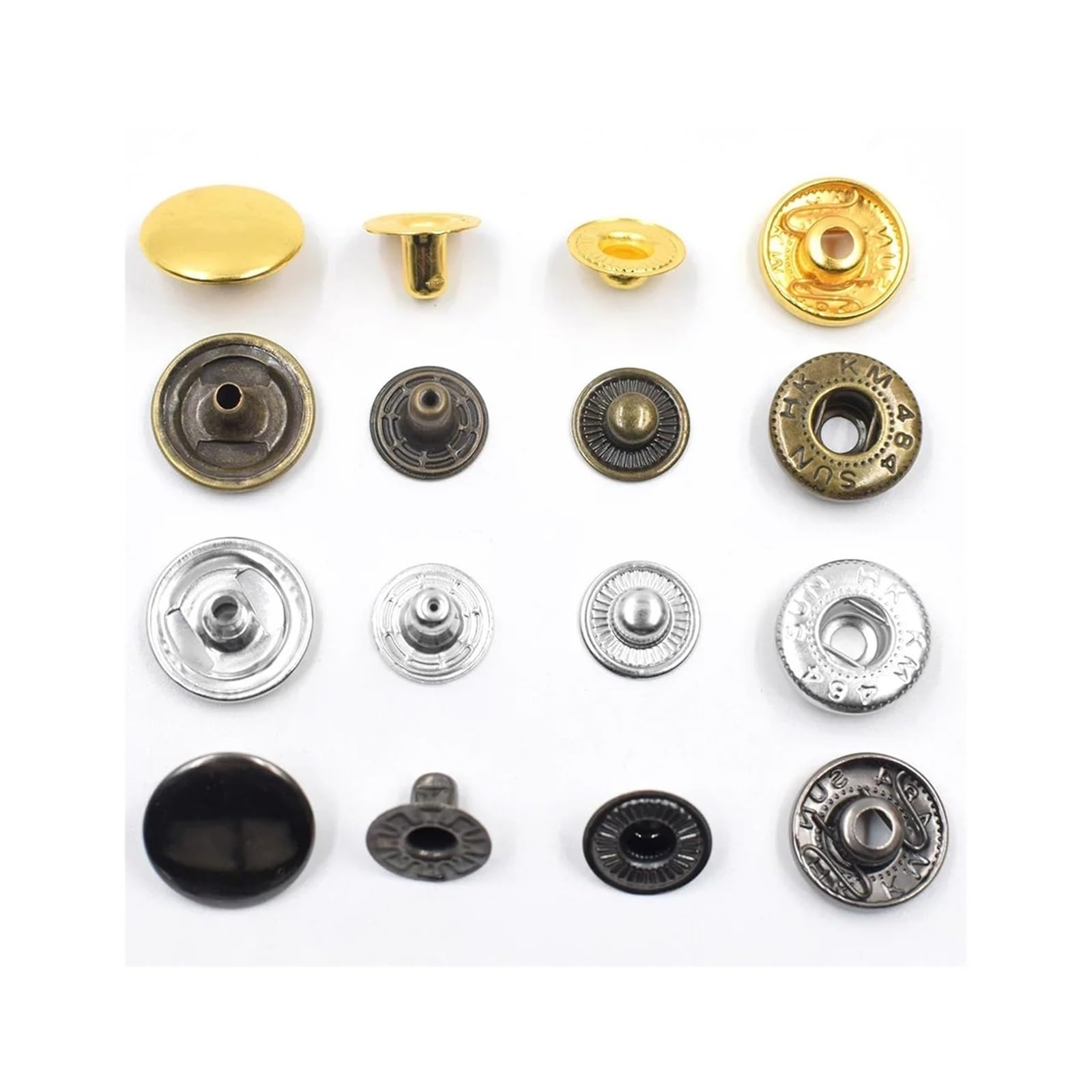 Snap Fasteners Botón Die Kit de herramientas a presión metal 10/12/12,5 mm, 1 juego