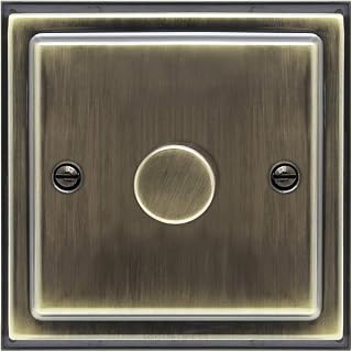 Brush Antique Brass Dimmer Switch 1 Gang Single Pole 0-400w BE352 KME