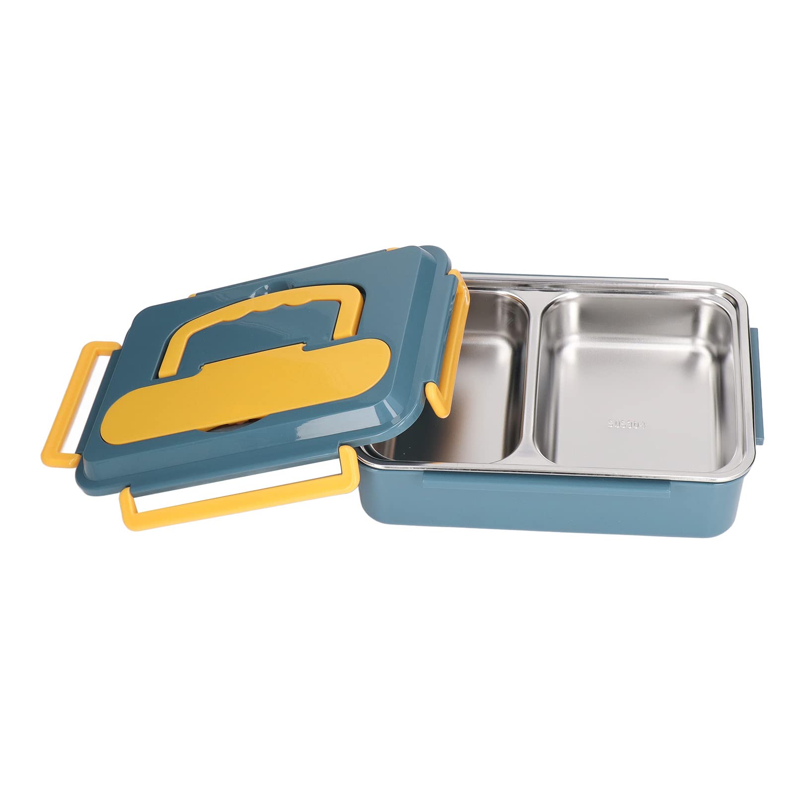 Qcwwy Scatola da Pranzo Riscaldata, Scatola da Pranzo Elettrica a Tenuta Stagna in Acciaio Inossidabile ABS Scaldavivande Portatile Scaldavivande più Veloce per Adulti(#1)
