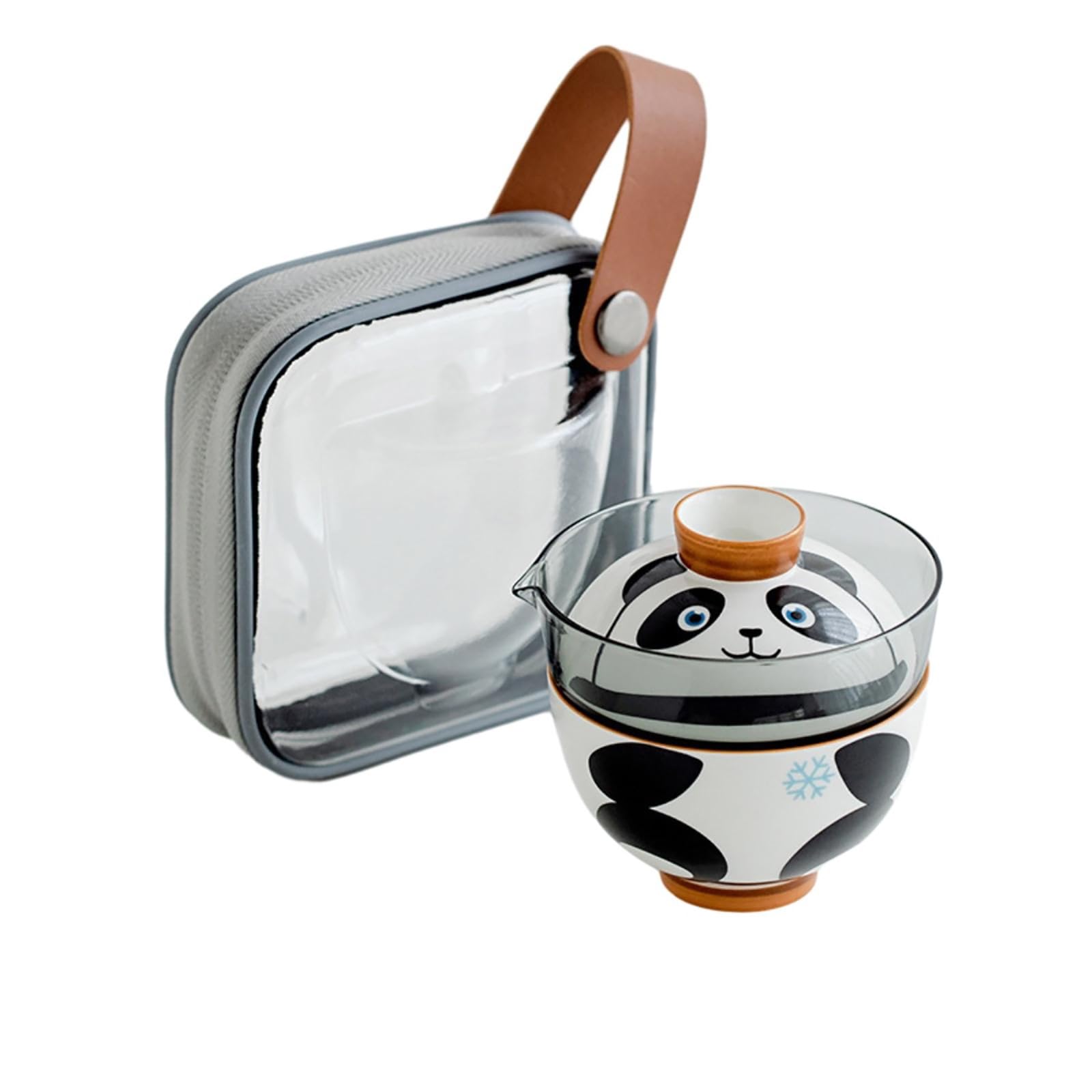 Outdoor Snow Pier Glas Crack Cup Exquisite Frische Kung Fu Tee Set Schneebär