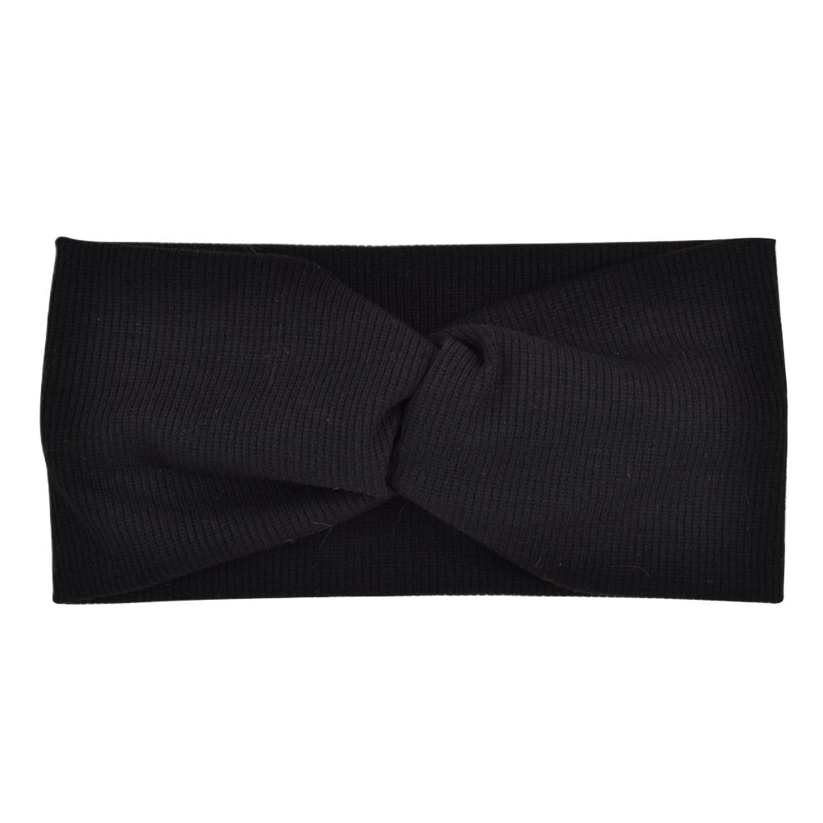 Stirnband 3 stücke Frauen Mädchen Einfarbig Haar Bands Gestrickte Baumwolle Stirnbänder Kreuz Turban Verband Bandanas Haarbänder Haar Zubehör Winter Stirnband(Black)