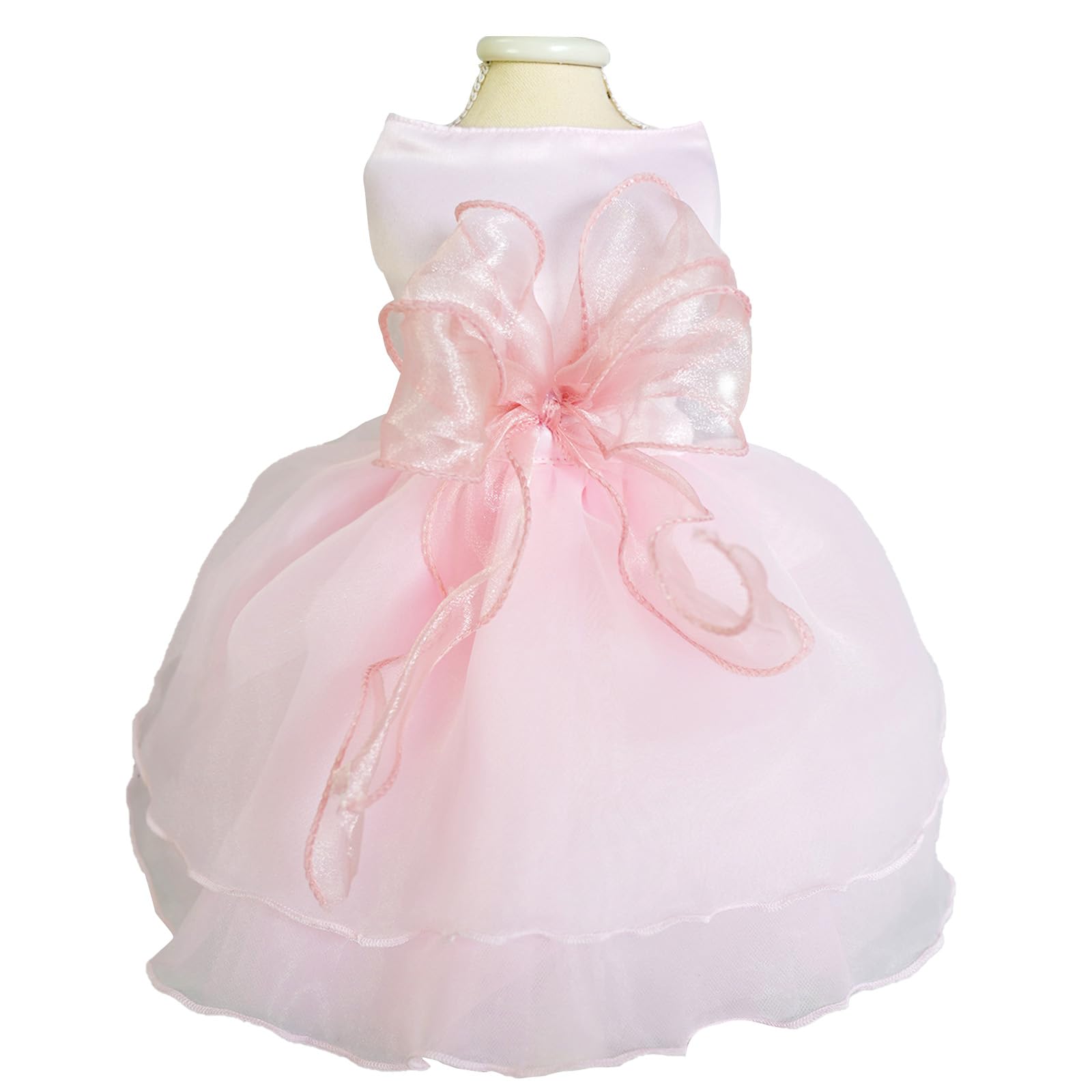 UOSIA Summer Dog Wedding Dress Girl Pink Puppy Dresses for Small Dogs Fashion Sweet Cat Valentines Princess Tulle Tutu Skirt for Pet Formal Clothes M