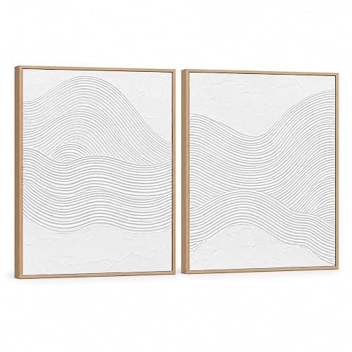 Artiluxy 3D Minimalist Textured Abstract Wall Art Set of 2,
