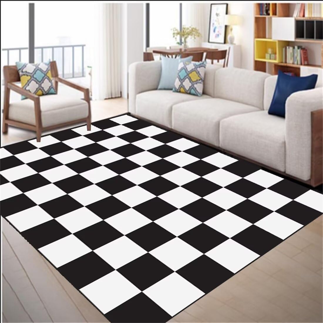Tapis terrasse et balcon géométrique pour un extérieur cosy