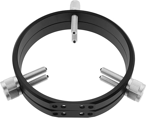 Miniatura 12 de Astromania Anillos de guía ajustables de 4.134 in de diámetro interior (par) para tubo de telescopio de diámetro o buscadores de 50 a 4.055 in