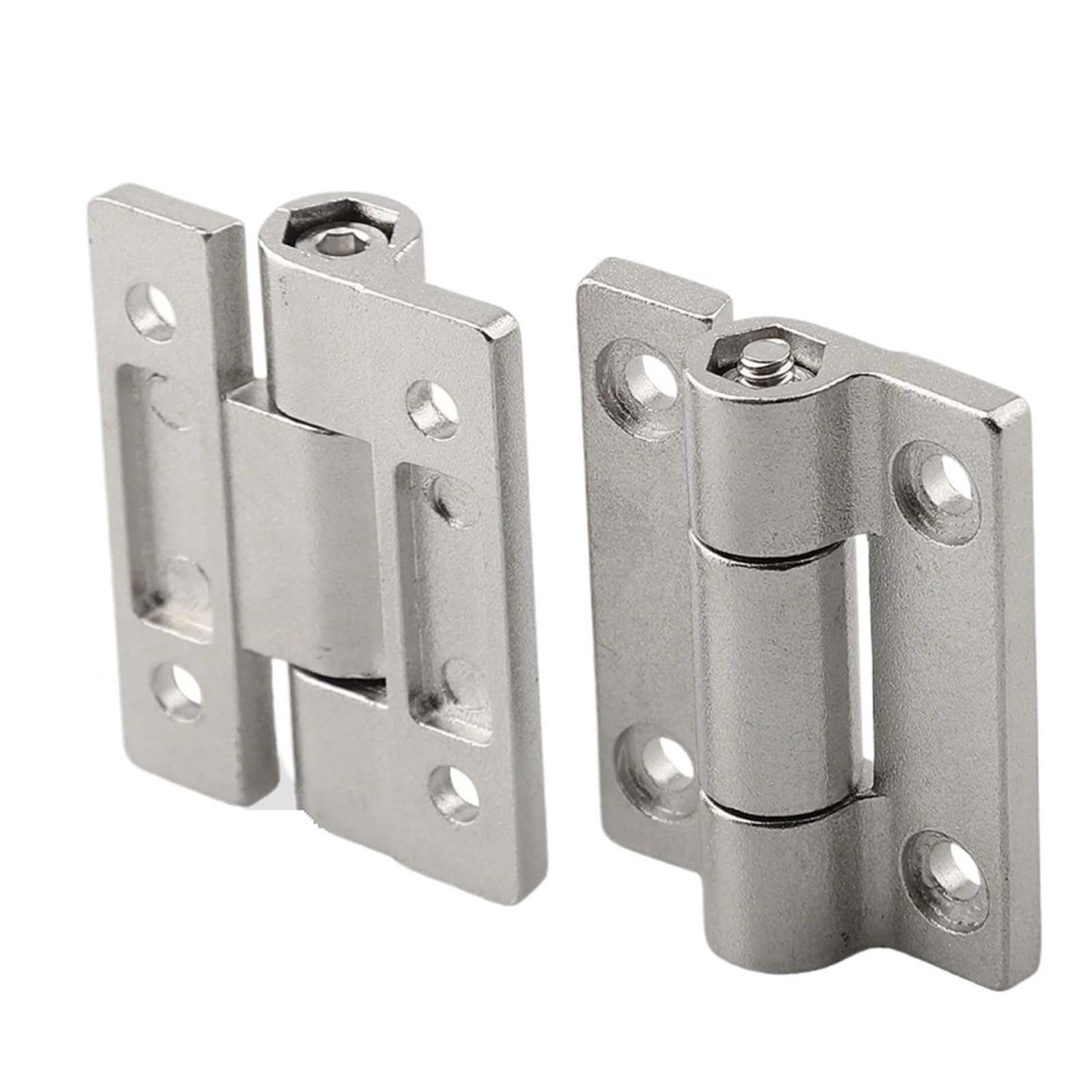 Kdhcvkz Silver 2Pcs Flat Hinge Adjustable Thickened Hinge(Silver)