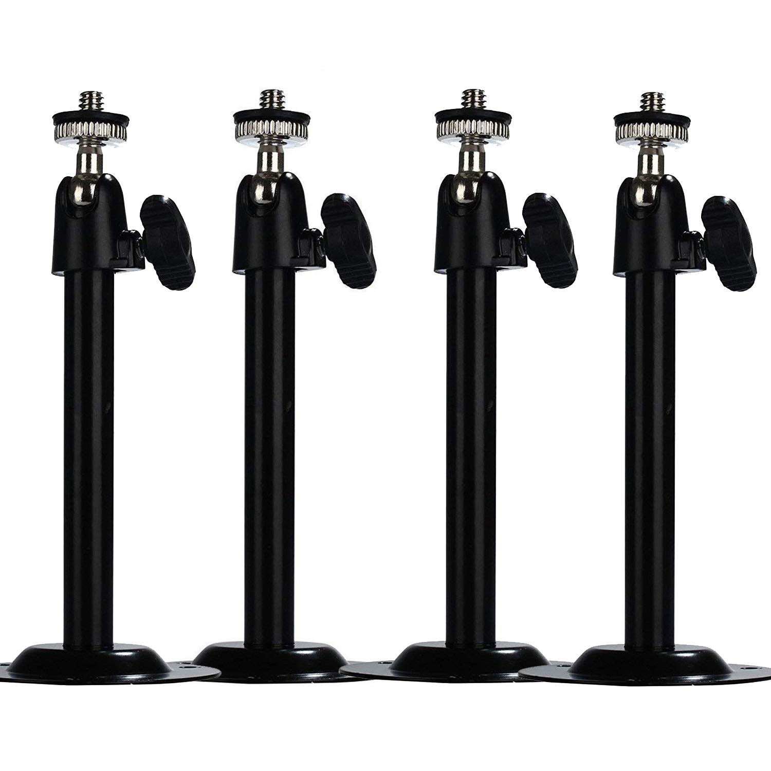 Akenhety5.5 Inch Security Camera Wall Mount for Arlo Camera, Bullet Type Cctv Video Camera, Ceiling Mount for Outdoor/Indoor Camera (4 Packs, Black)