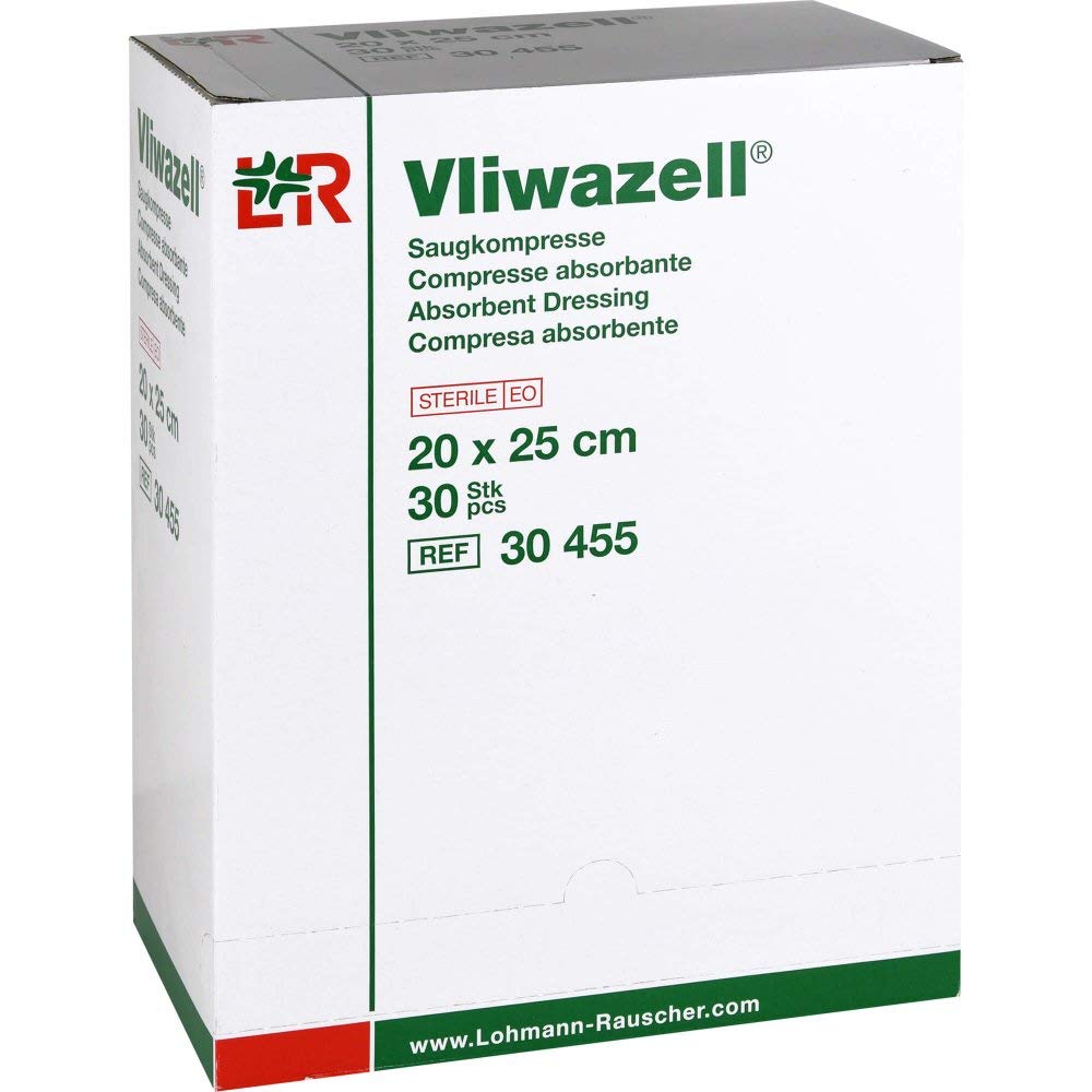 VLIWAZELL Saugkompressen 20x25 cm steril 30 St