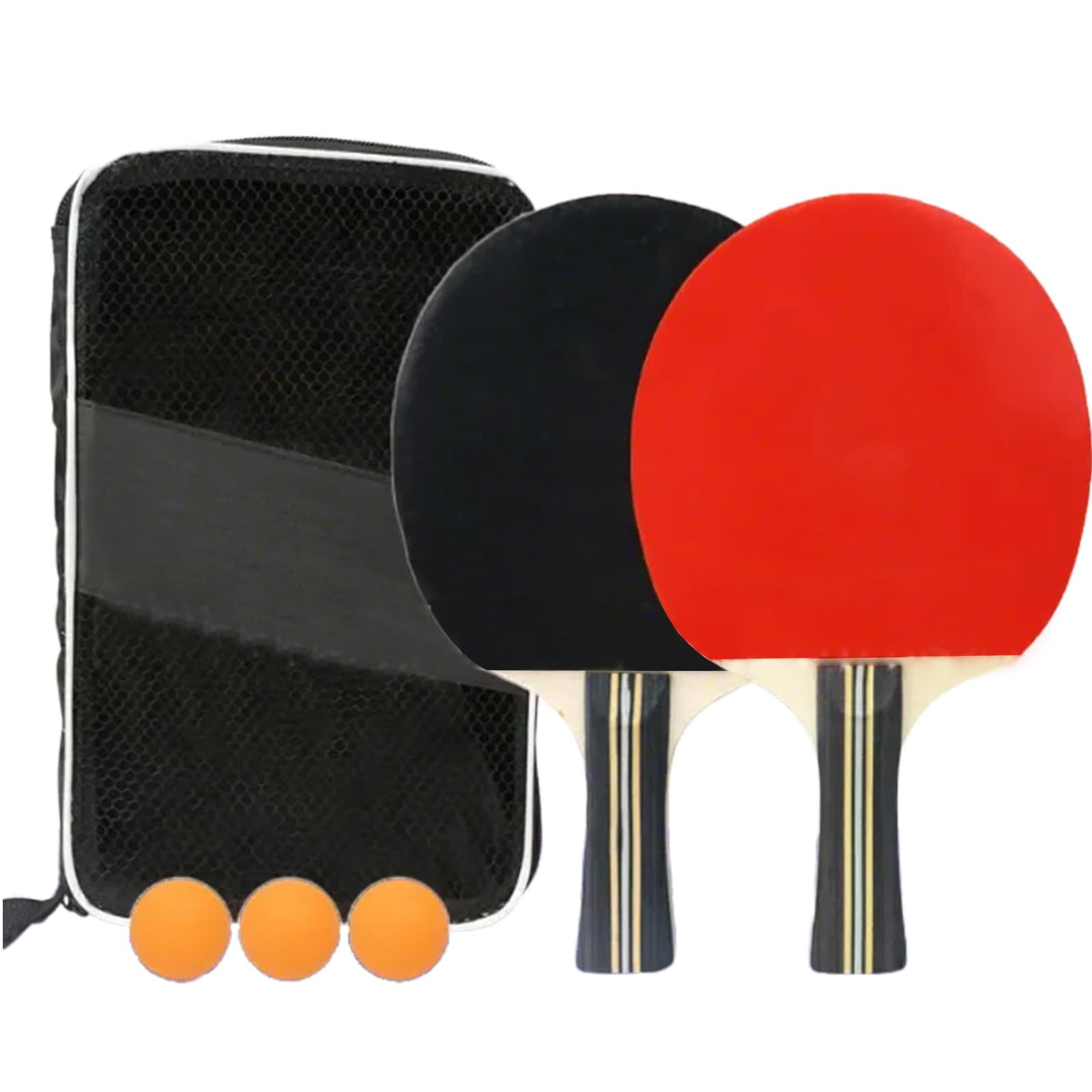 1 Pair Table Tennis Paddle With Rubber Grip Table Tennis Equipment For Beginner Pingpong Paddle Table Tennis Racket Set
