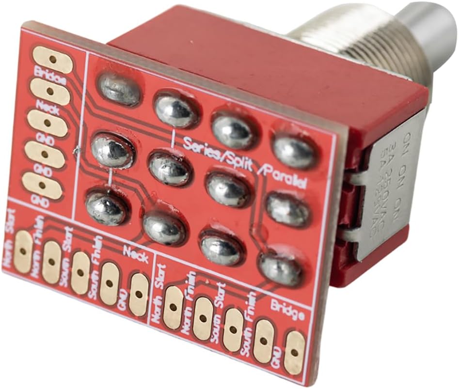1-Pack Pre-soldered Fat Bat Toggle Switch OnBoard DPDT 3 Position Series/Split/Parallel Easy Install