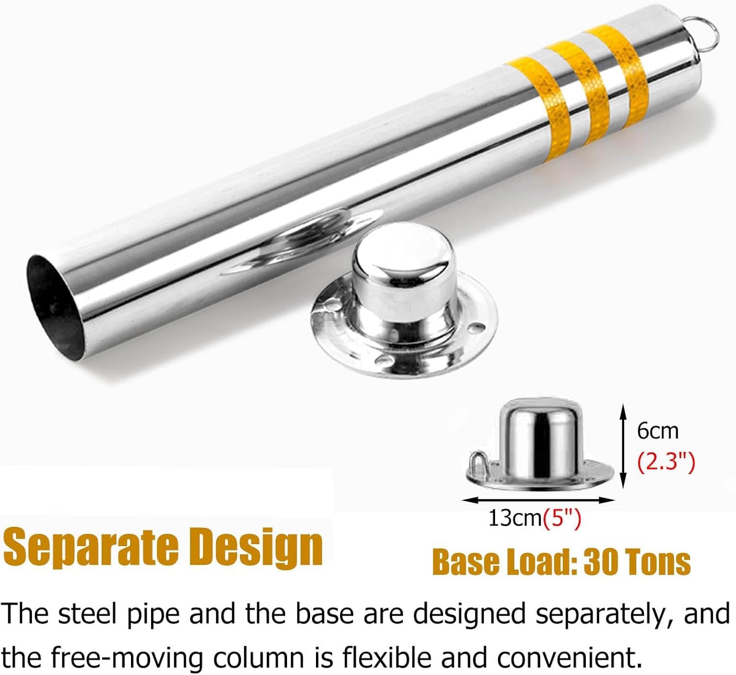 Cono De Tráfico De Seguridad, Poste Delimitador, Cono De Alta Resistencia, Solo El Poste Delimitador, Barrera De Seguridad con Cono De Tráfico con Cerradura para Ent,4 Pack-55cm/21.6in