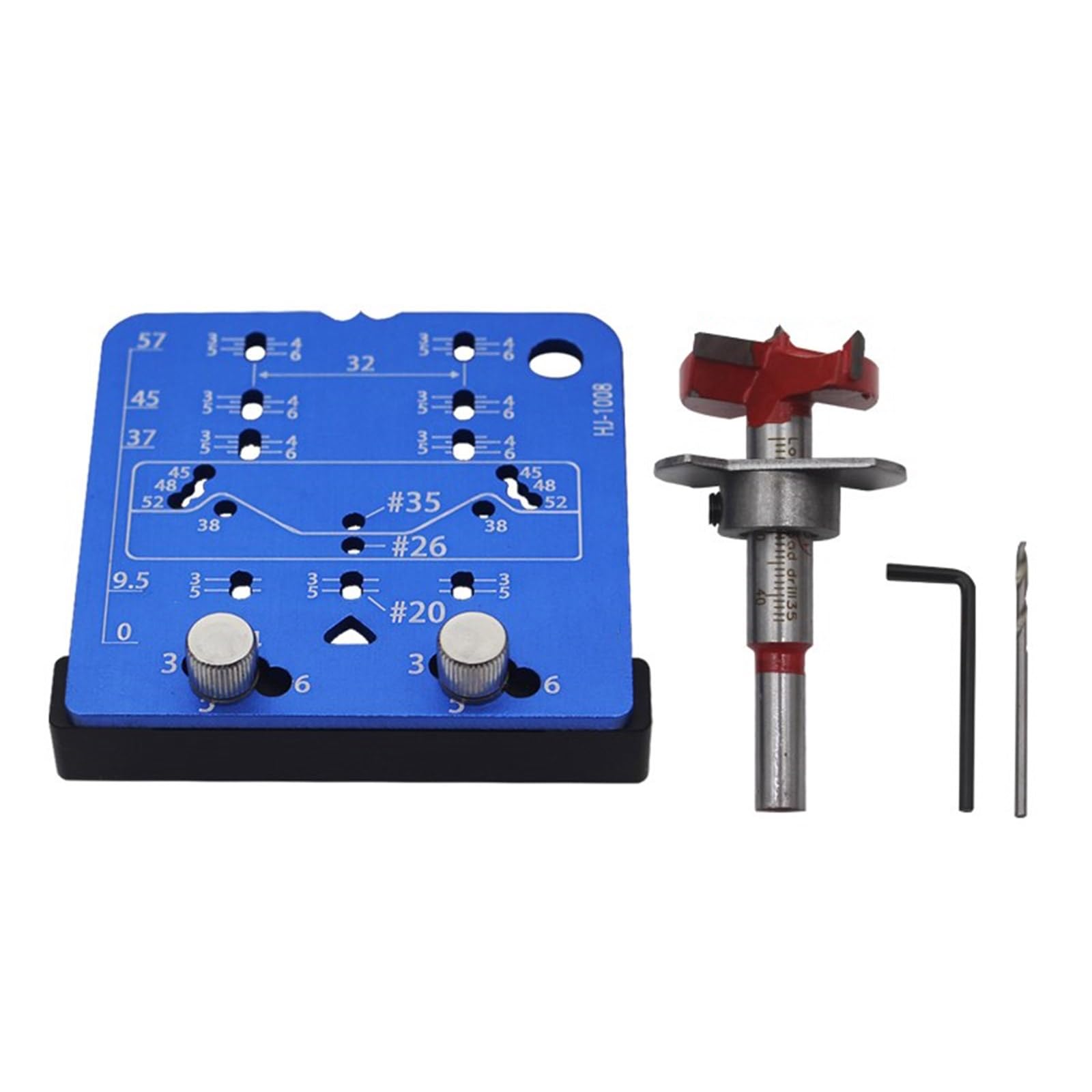 Kaccde B Lightweight Aluminum Hinge Alignment Guide With Drill It & Center Punches For Accurate Cabinet Door Installation Precisions Installation Tool