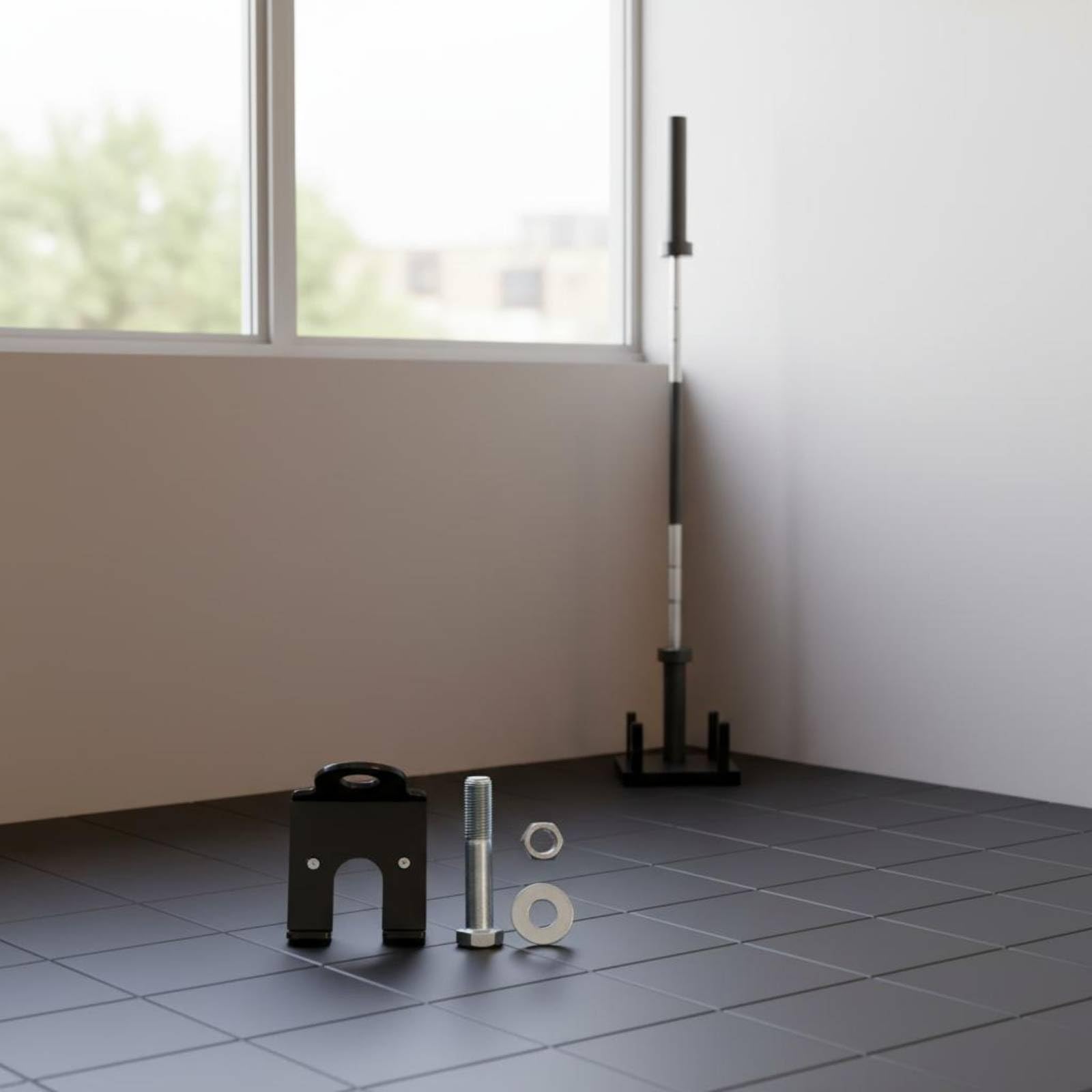 Soporte para Barra Olimpica Estante Colgante de Pared Porta Barra Rack Vertical Acero al Carbono con Nylon Protección Adecuado para