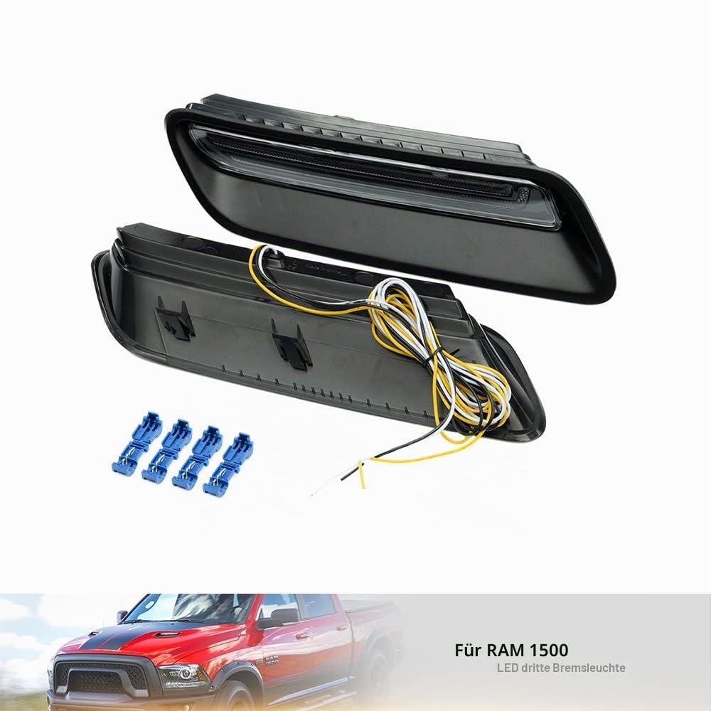LED DRL Tagfahrlicht für Dod/ge Ram 1500 2010-2018 2019-2022 Weiß Bernstein LED Sport Motorhaube Licht Ziergitter Zierleiste DLR Stadtlampe 2St
