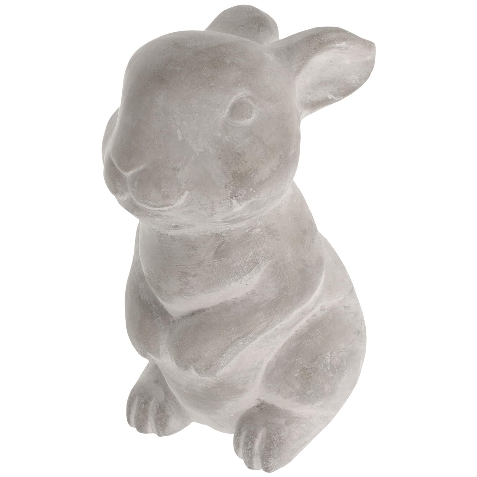 Décor de jardin original avec la statue lapin en ciment réaliste Jojofuny