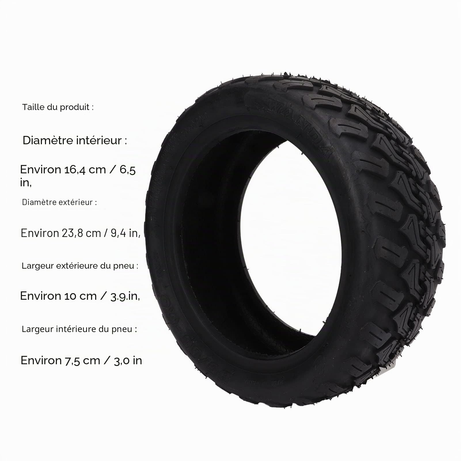 LYL T016 85x65 6.5 Pneu de Scooter électrique Pneus Hors Route équilibre Pneu de Remplacement de Voiture