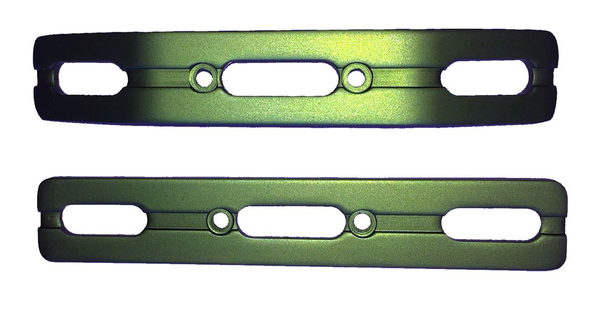RC Raven Revo 2.5 or 3.3 Green Anodized Bumper Set New Includes a Free Set of Silver Dual Rate Springs ...