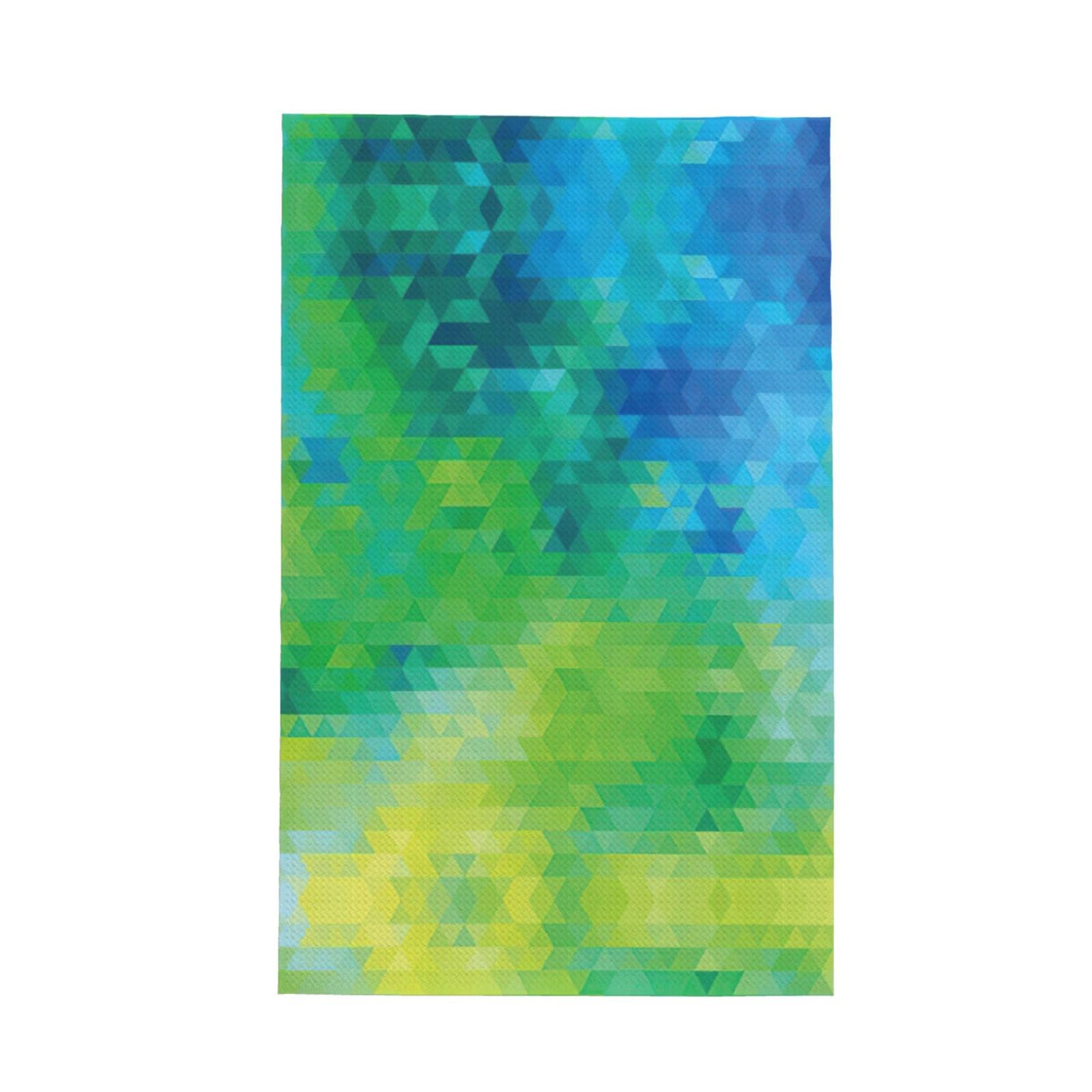 XXahnbm Geometric Abstract Triangles Print Waffle Kitchen Towel,Absorbent Hand Towel
