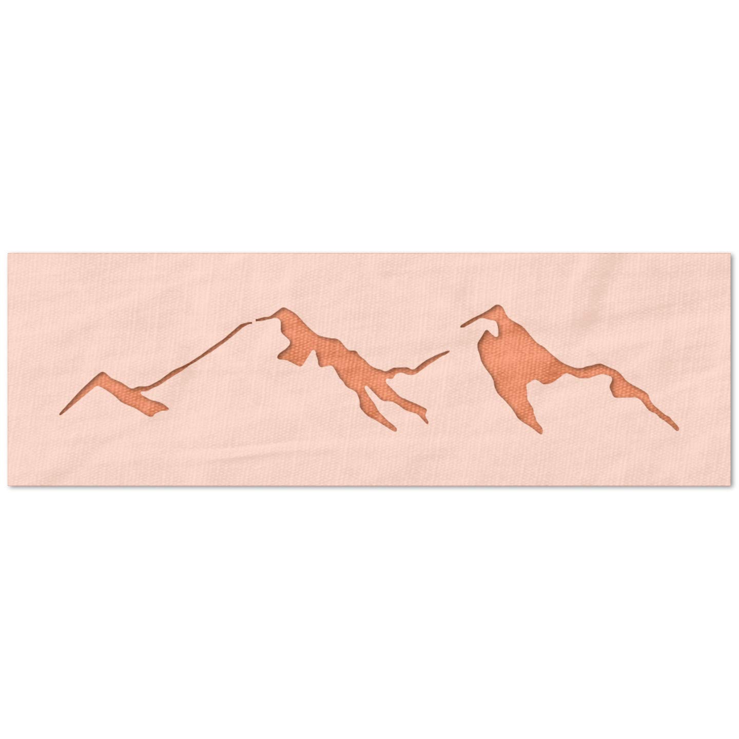 Stencil Stop Mountain Range Schablone – wiederverwendbar für DIY-Projekte, Malen, Zeichnen, Basteln – 14 mm Mylar-Kunststoff (30,5 x 6,3 cm)