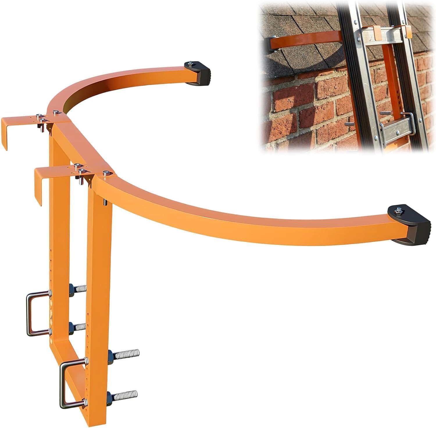 WUDLEP Wall Standoff with Wing Span Extension, Heavy Duty Steel Stabilizer Arms with Non-Slip Rubber Bottom, Long legs Scaffolding Stabilizer Stabilization Tools for Roofing Repairs, Exterior Painting