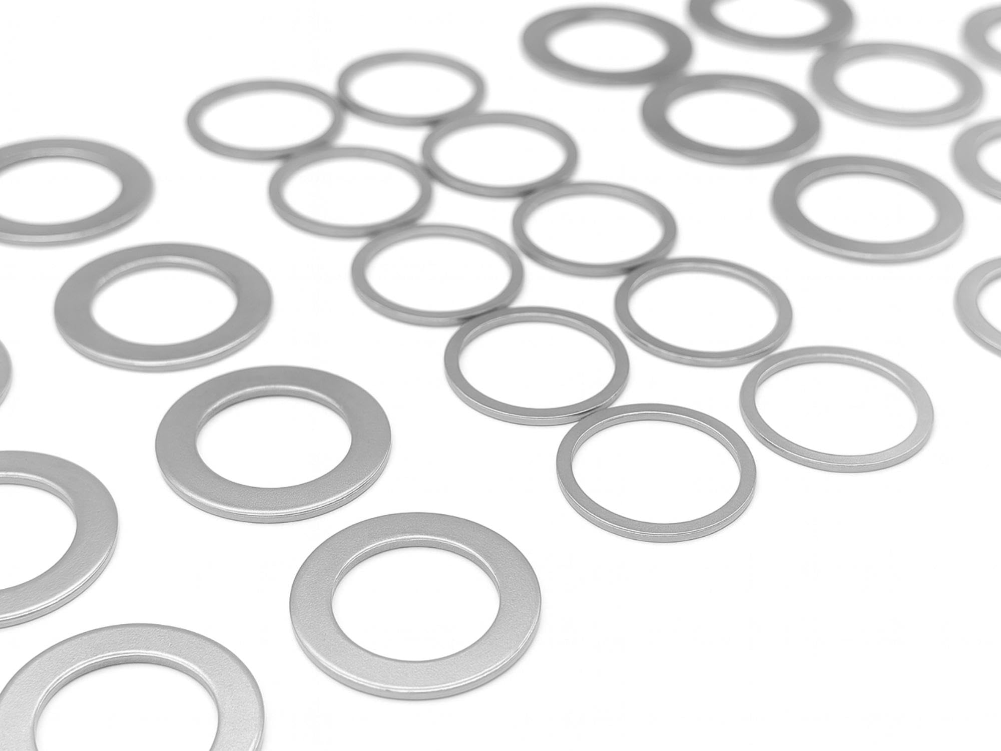 Passscheiben Sortiment 10x16mm 40tlg. Edelstahl DIN988 rostfrei 0,1mm - 0,5mm Scheibendicke Distanzscheiben Ausgleichsscheiben Set - rcbay