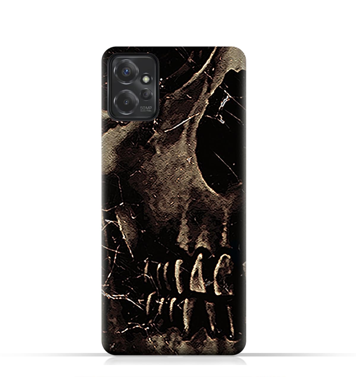 AMC Design TPU Mobile Case Cover for Motorola Moto G Power 5G with Dark Skeleton Pattern