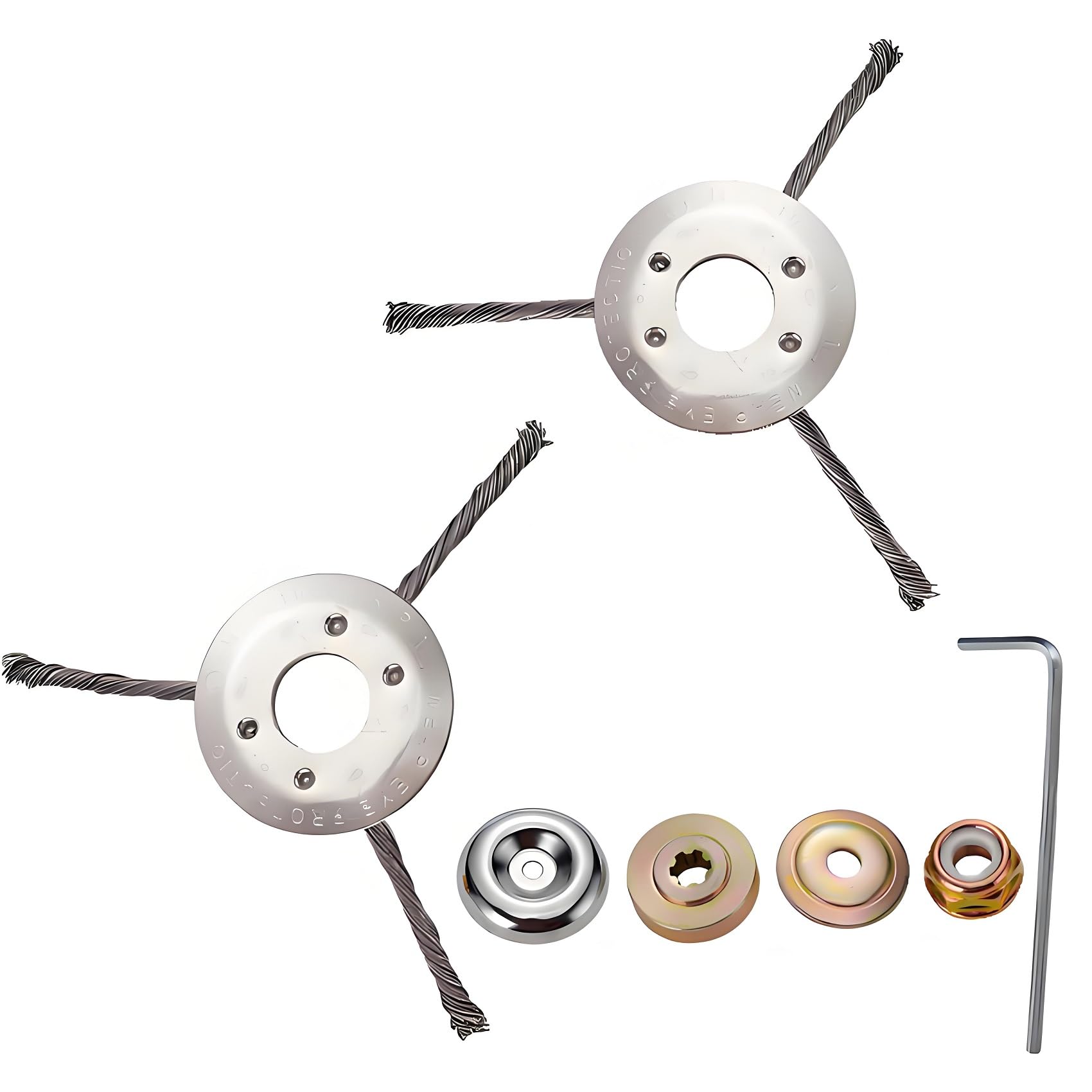 AGSYFFD Trimmer Cutter Head, 230mm Steel Wire Strimmer Head, 2 pack