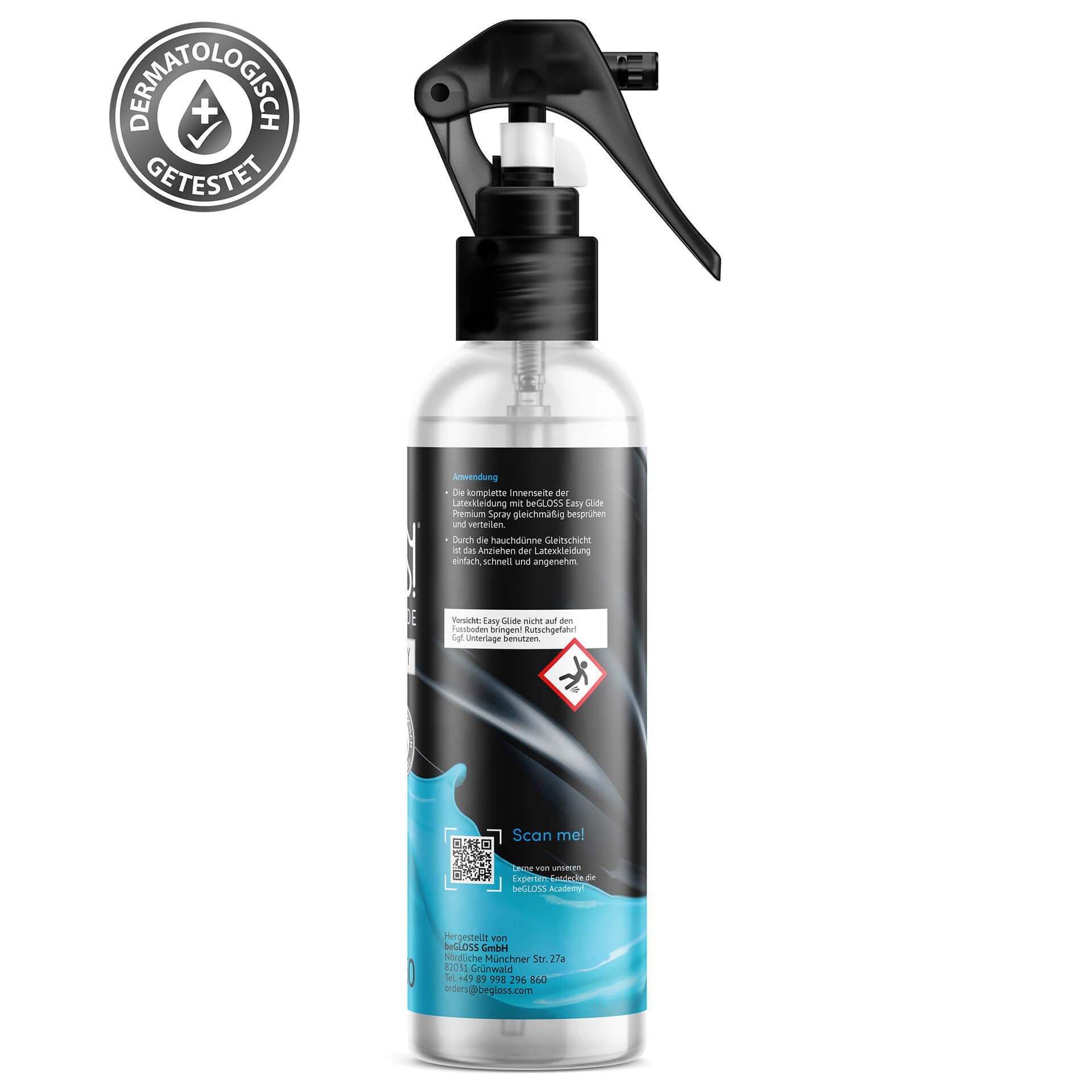 Latex Pflege PREMIUM SET - Latexpolitur Perfect SHINE SPRAY - Special WASH LATEX Waschmittel - WIPE Latexpoliertuch Small - Latexanziehhilfe EASY GLIDE SPRAY + UV & STORAGE Protection Spray