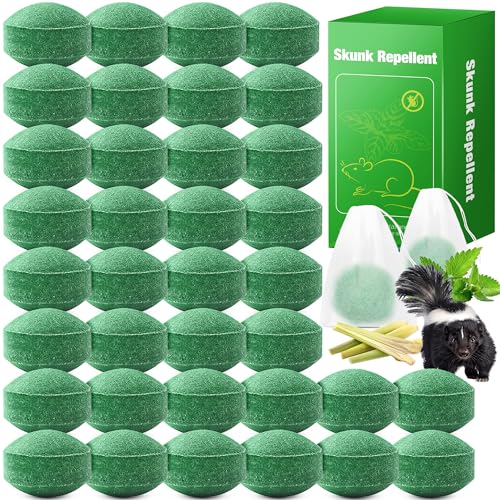 36 Pack Peppermint Skunk Repellent, Raccoon Repellent Ball for House Garage Garden Car Engine...