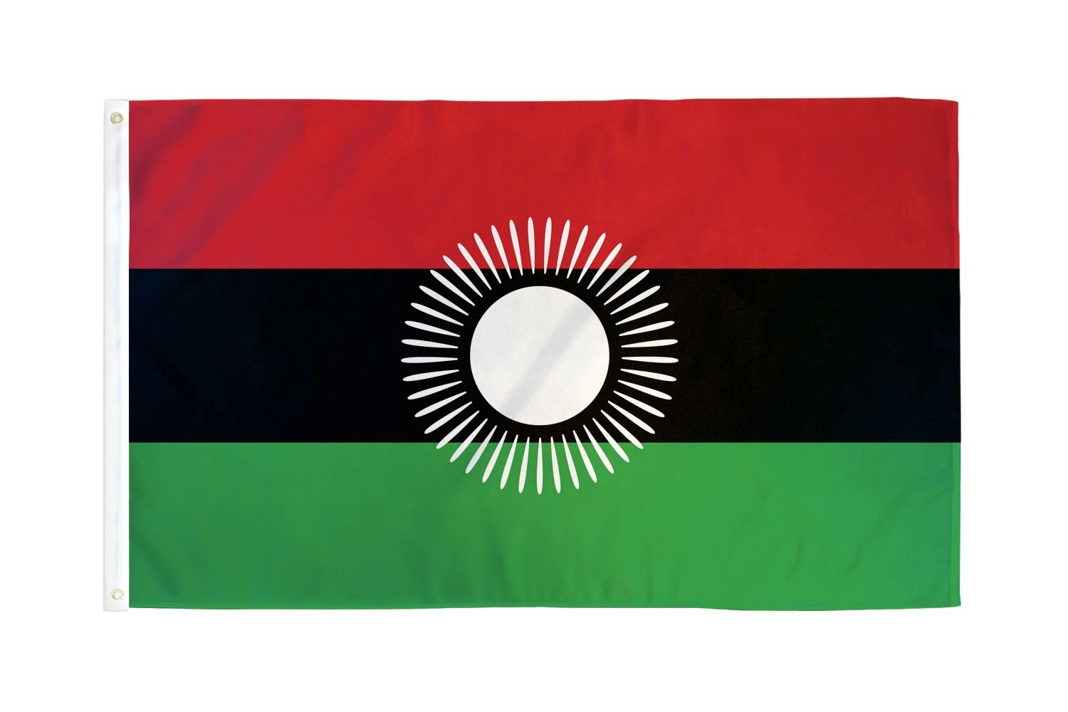 AZ FLAG - Malawi Flag - 3x5 Ft - 100D Polyester Malawian Banner with Two Metal Grommets - Fade Resistant - Vivid Colors - 3' x 5' Feet - 150x90 Cm