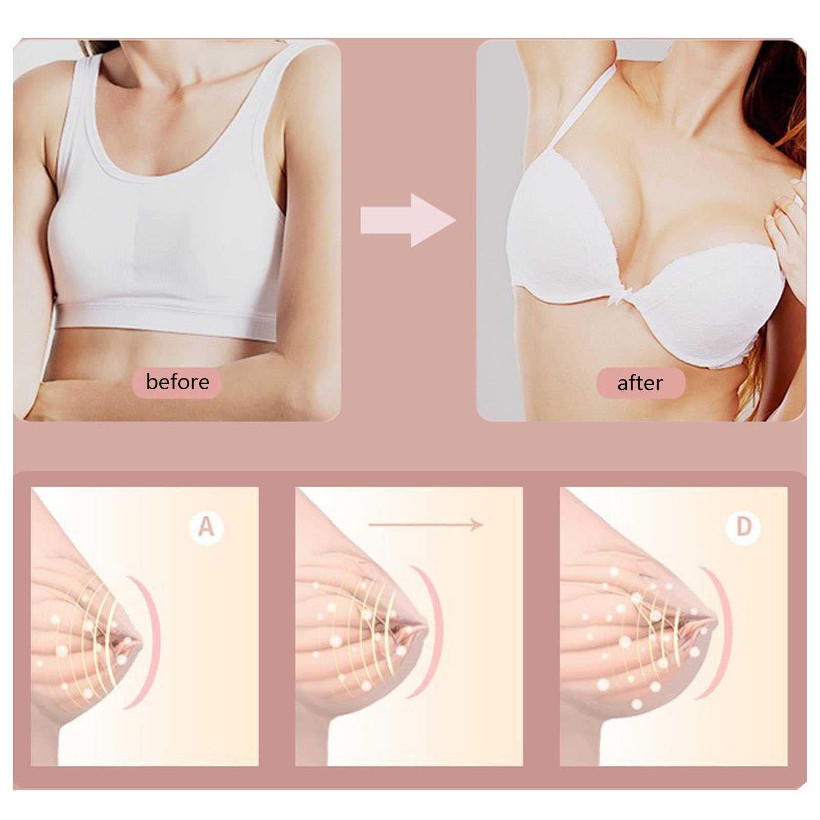 Masajeador de Aumento de Pecho para Mujer, Masajeador de Senos Eléctrico, 3 Niveles de Fuerza 4 Modos, Máquina de Masaje de Senos Anti Flacidez
