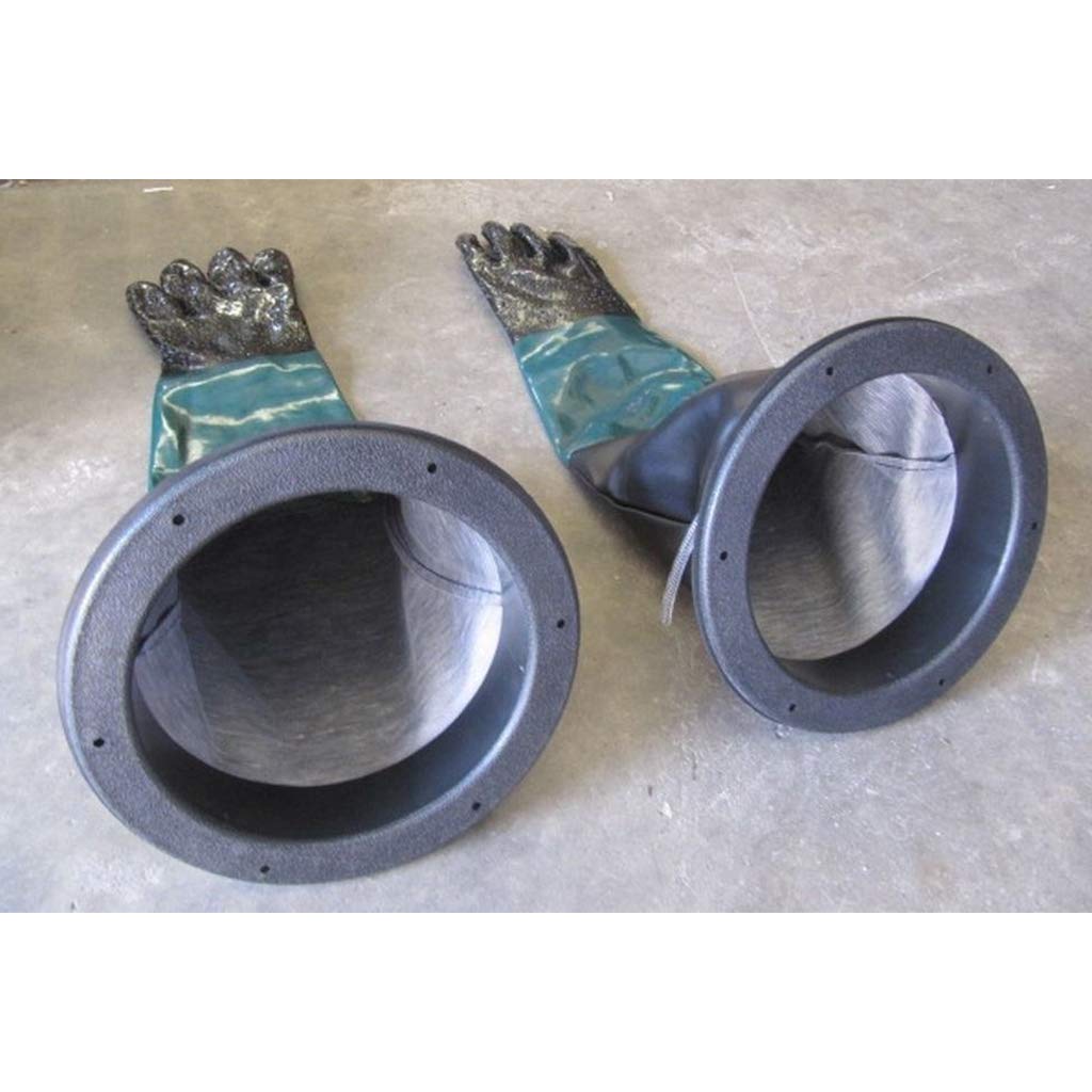 Hitze-/Feuerbeständige Handschuhe, Gartenhandschuhe, Arbeitshandschuhe, 2 Paar 60 cm/23,6 Zoll, robuste Arbeit for Sandstrahlen von Sandstrahlschränken (Farbe: wie beschrieben, Größe: Einheitsgröße)