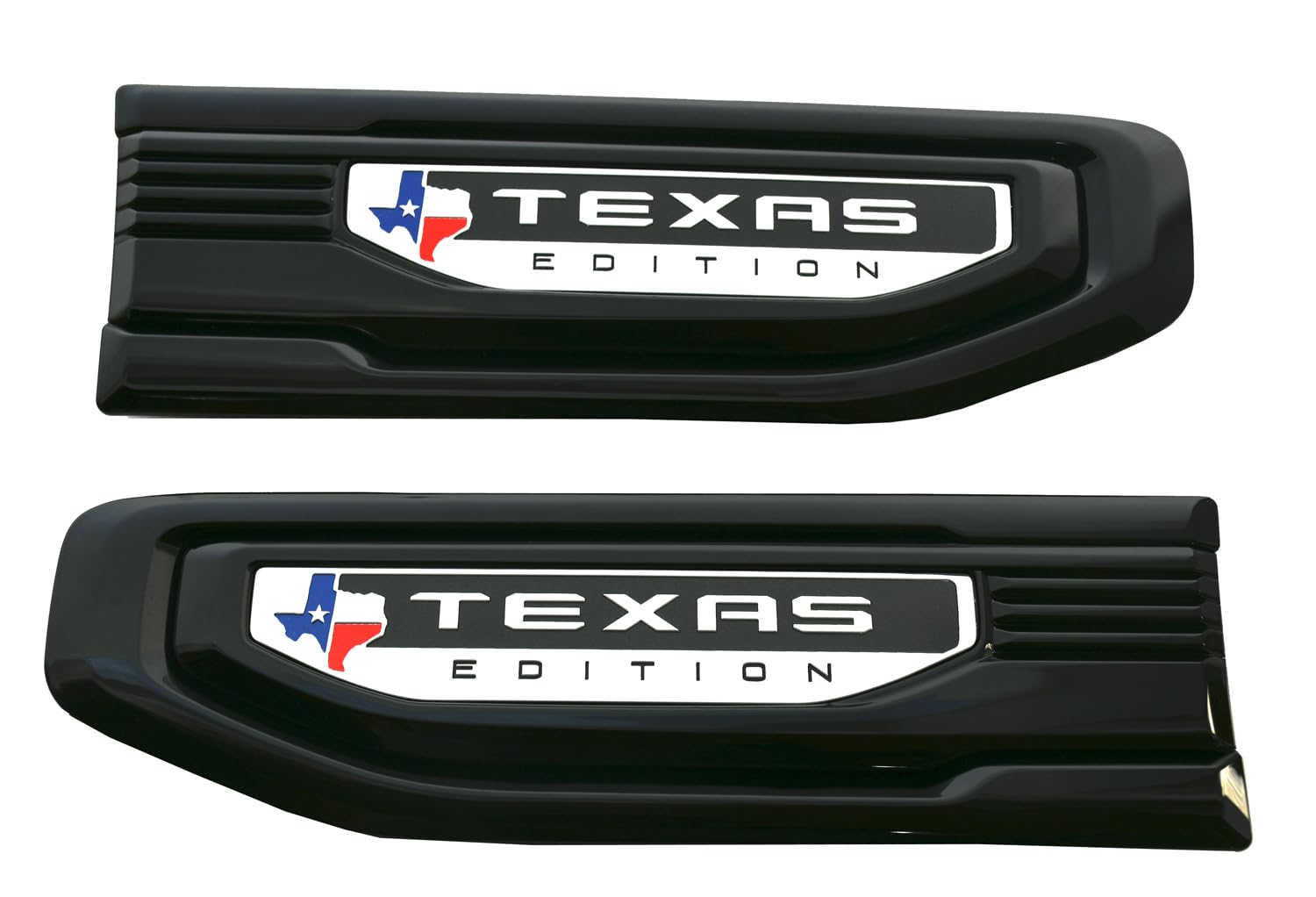 Coppia di emblemi di ventilazione Texas Edition 3D per lato conducente e passeggero, compatibili con Sierra GM 85160715 86532094 2019-2025 (linea nera)