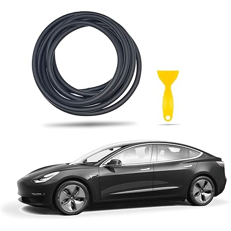 LFOTPP Rubber Seal Sound Insulation for Model 3 2.8 m Dustproof Black