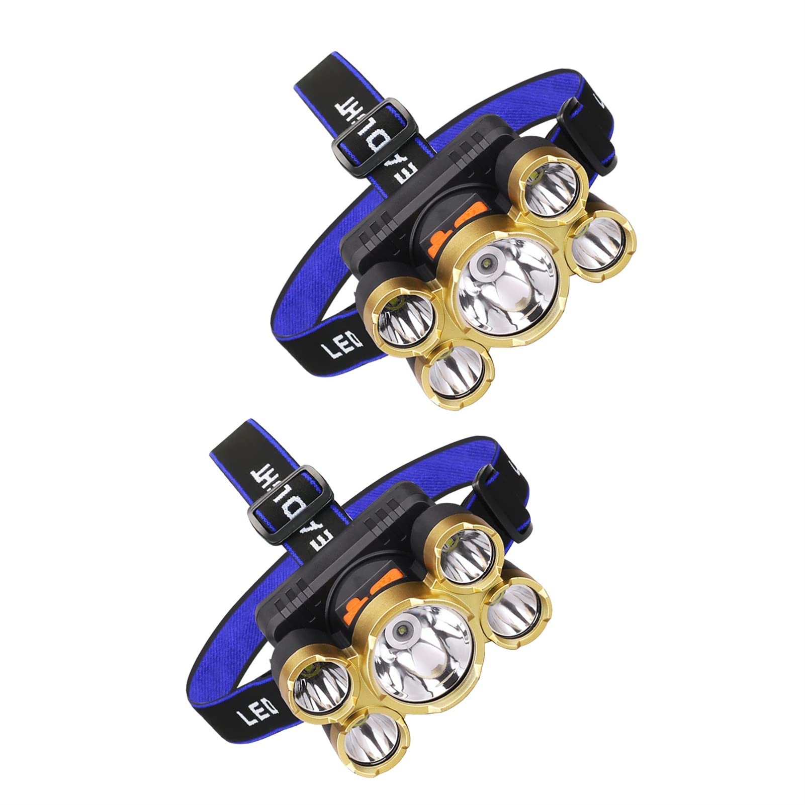 Torcia Frontale, Illuminazione Notturna USB Ricaricabile Super Luminoso Torcia Frontale Portatile Lampada Frontale a LED per Pesca in Campeggio Avventura Notturna, 2PCS