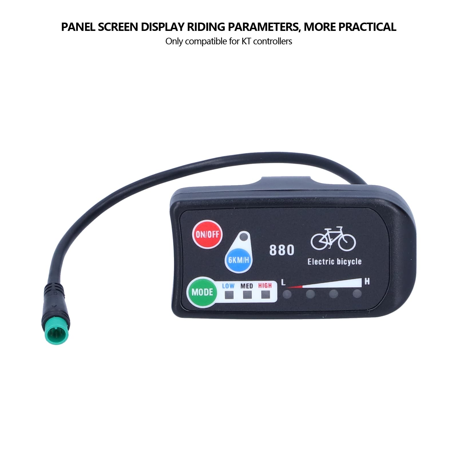 36V 48V Display Meter, Bicicletta Elettrica per Display Bici KT‑LED880 36V 48V Display Metro Accessori Bici Connettore Maschio a 5 Pin