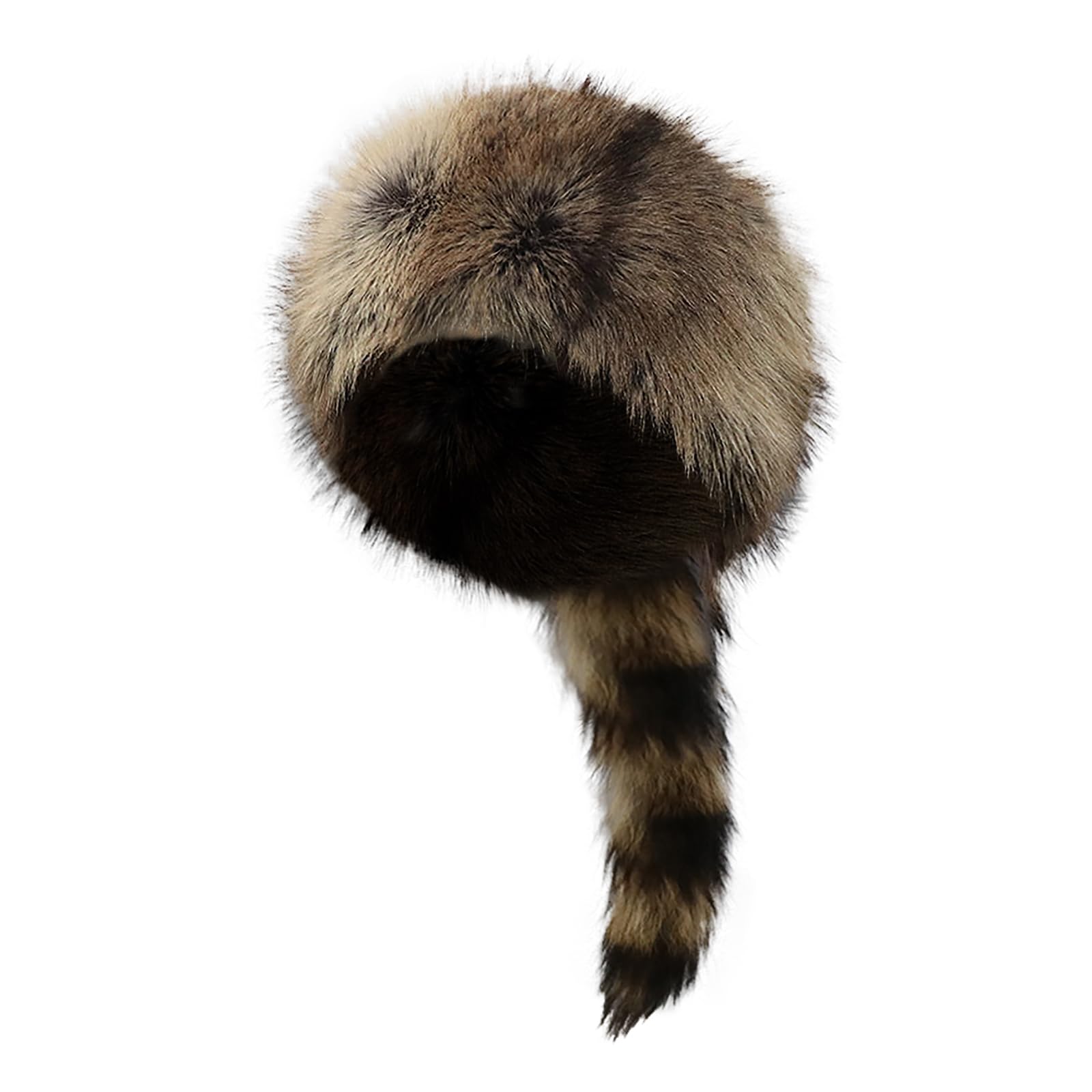TINAYAUE Sombrero de cosaco ruso de piel sintética para mujer, con cola peluda, de felpa, para caza, invierno, para clima frío, cálido, elegante, para mujer, gorra plana para viajes, esquí, nieve