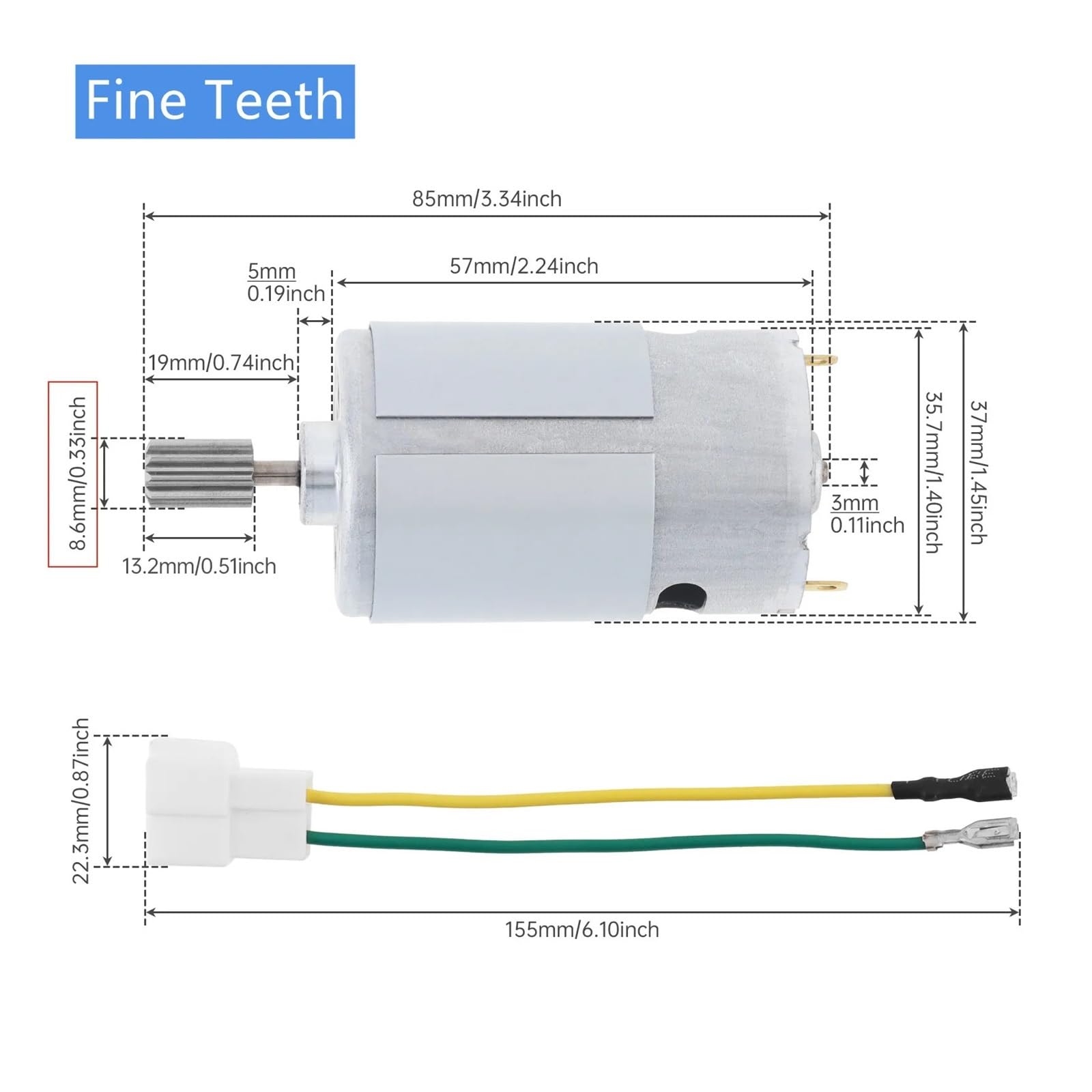 10 dientes RS550 DC Arrancador electrónico de alta velocidad de arranque electrónico para coche SUV piezas 12000RPM engranaje mediano _ 12 V